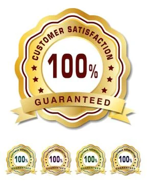 Customer satisfaction badge 1 Stock Illustration