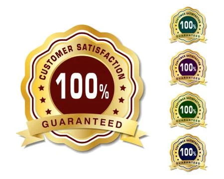 Customer satisfaction badge Stock Illustration
