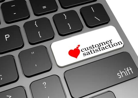 Customer satisfaction black keyboard Stock-Illustration