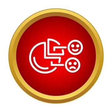 Customer satisfaction chart displaying positive and negative feedback Stock Illustration