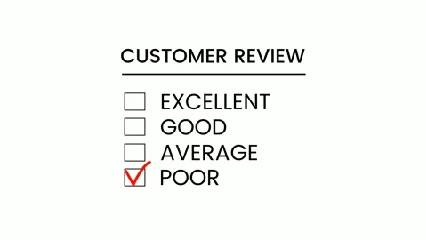 Customer Satisfaction Checklist Animation with from Excellent to Poor Stock Footage 327037406