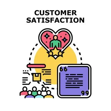 Customer satisfaction concept with client feedback and loyalty Stock Illustration