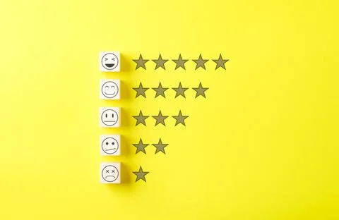 Customer satisfaction feedback and rating concept. Stock Photos