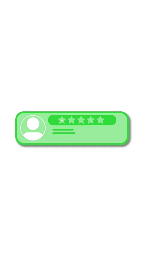 Customer satisfaction feedback animation vertical video. Green user review .. Stock Footage 341612797