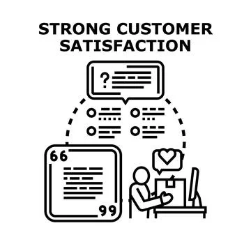 Customer satisfaction feedback improving business service experience Stock Illustration