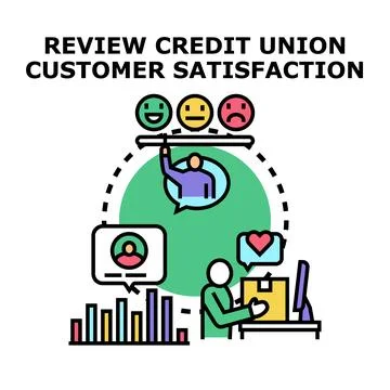 Customer satisfaction feedback improving service review concept Stock Illustration