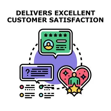 Customer satisfaction feedback loop achieving loyalty Stock Illustration