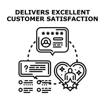 Customer satisfaction feedback loop achieving loyalty Stock Illustration