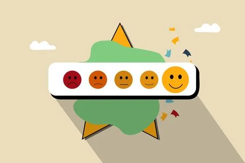 Customer satisfaction, feedback or appreciation rating Stock Illustration