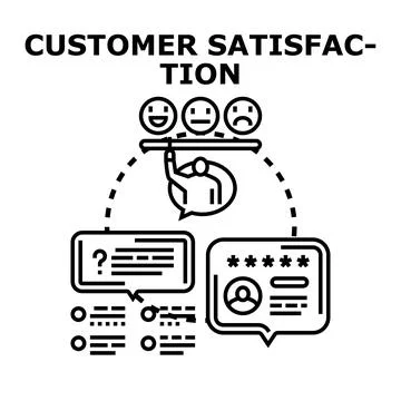 Customer satisfaction feedback rating and service evaluation concept Stock Illustration