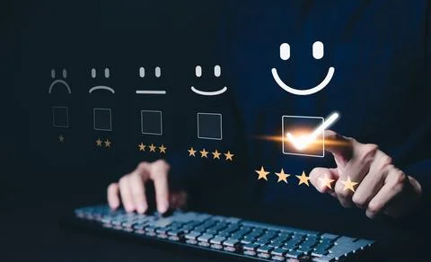 Customer satisfaction feedback, rating concept. Stock Photos