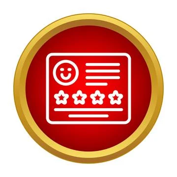 Customer satisfaction feedback rating with five stars icon Stock Illustration