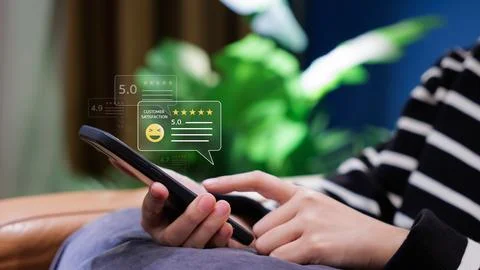 Customer satisfaction feedback survey concept. Stock Photos