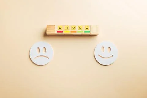 Customer satisfaction feedback survey experience visualizes business servic.. Stock Photos