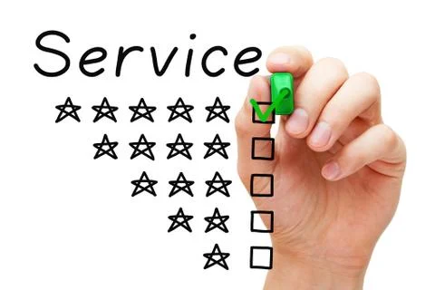 Customer Satisfaction Five Star Service Concept 写真素材