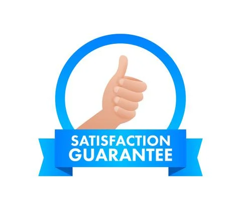 Customer satisfaction guaranteed label. Vector stock illustration. Stock Illustration