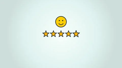 Customer Satisfaction Level and 5 Star Rating Animation Loop Video stock 337654513