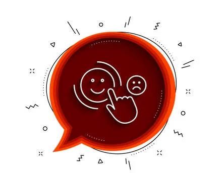 Customer satisfaction line icon. Positive feedback sign. Vector Stock Illustration