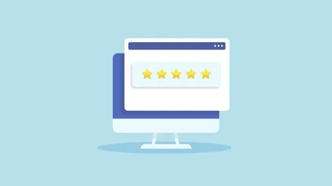 Customer Satisfaction, positive feedback, 5 star rating concept. Stock Footage 183741837