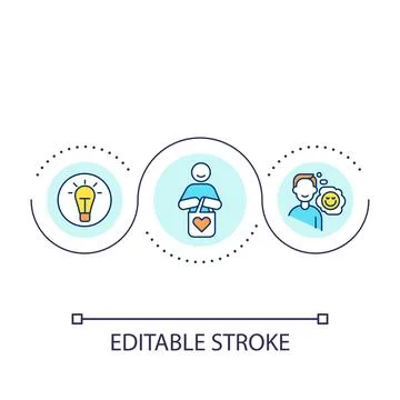 Customer satisfaction priority loop concept icon Stock Illustration