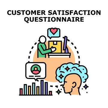 Customer satisfaction questionnaire vector concept illustration Stock Illustration