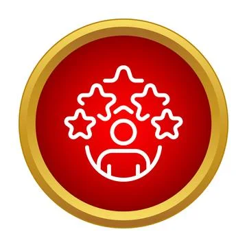 Customer satisfaction rating with five stars icon Stock Illustration