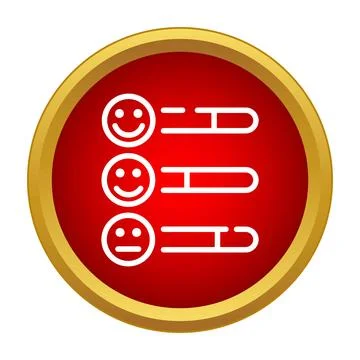 Customer satisfaction rating survey with progress bar icons Stock Illustration
