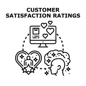 Customer satisfaction ratings system icon concept Stock Illustration