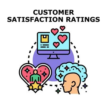 Customer satisfaction ratings system icon concept Stock Illustration