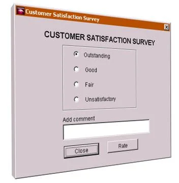 Customer satisfaction survey interface Stock Illustration