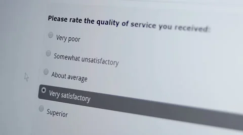 Customer Satisfaction Survey Macro Good Video stock 61782255