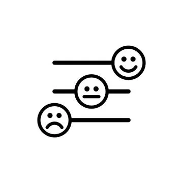 Customer satisfaction vector icon. Feedback emoticons scale. Stock Illustration