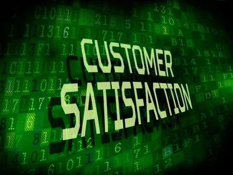 Customer satisfaction words isolated on digital background Stock Illustration