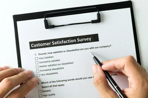 Customer satisfactory survey Stock Photos