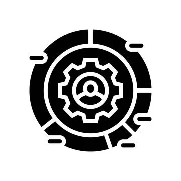 Customer segmentation business process glyph icon vector illustration Stock Illustration
