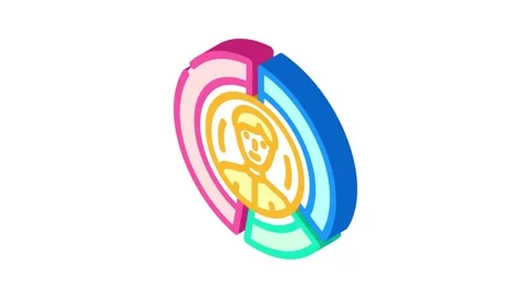 Customer segmentation business process isometric icon animation Stock Footage 327284186