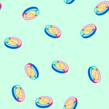 Customer segmentation business process isometric icon seamless pattern Stock Illustration