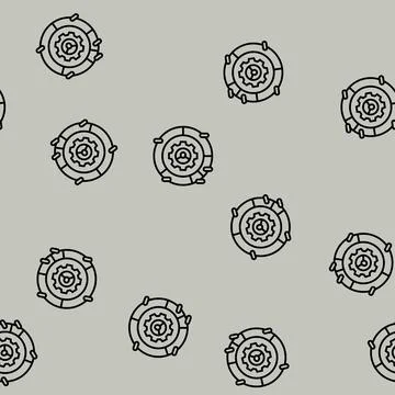 Customer segmentation business process line seamless pattern Stockillustratie