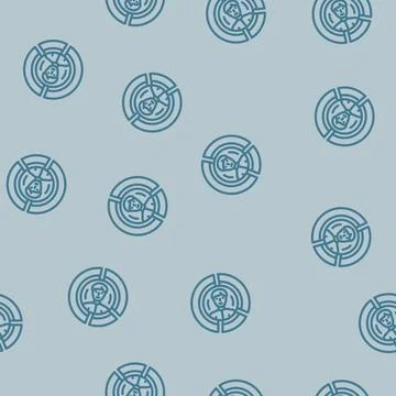 Customer segmentation business process line vector seamless pattern Stock Illustration