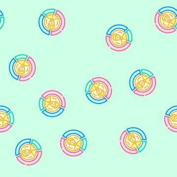 Customer segmentation business process vector seamless pattern Stock Illustration