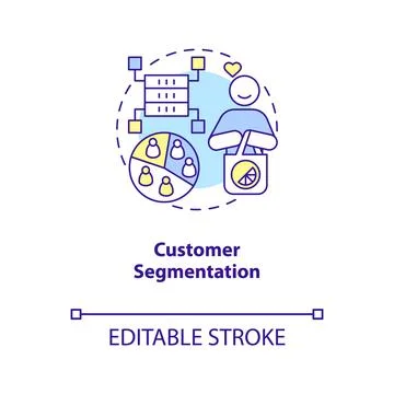 Customer segmentation concept icon Illustrazione stock