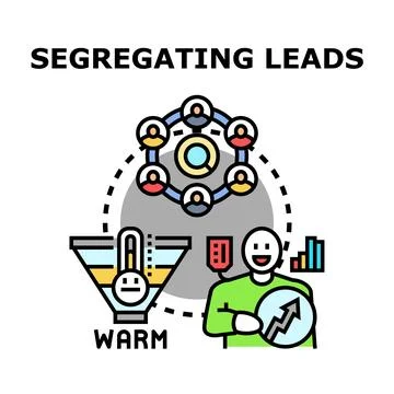 Customer segmentation funnel for sales lead generation Stock Illustration