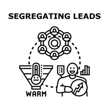 Customer segmentation funnel for sales lead generation Stock Illustration
