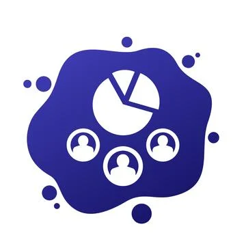 Customer segmentation icon for web Stock Illustration