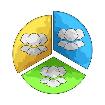 Customer segmentation illustration Stock Illustration