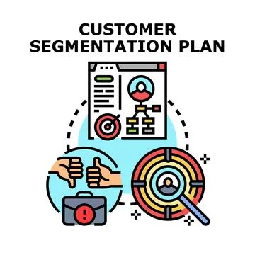Customer segmentation plan for business strategy development Stock Illustration