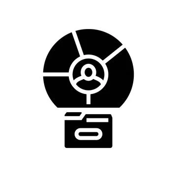 Customer segmentation technical sales engineer glyph icon vector illustration Stock Illustration