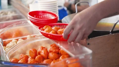 Customer Selecting Fried Quail Eggs Street Food Philippines - May 31, 2026 Stock Footage 336067614
