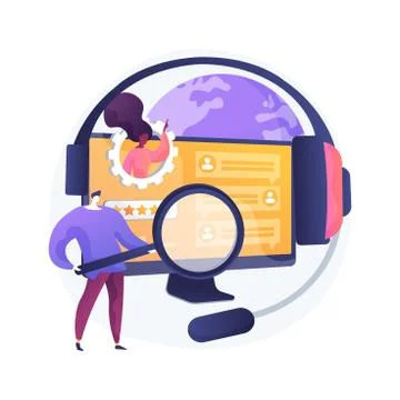 Customer self-service abstract concept vector illustration. Stock Illustration