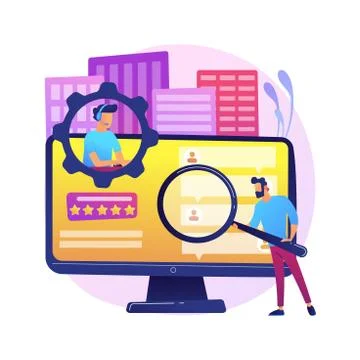 Customer self-service abstract concept vector illustration. Stock Illustration